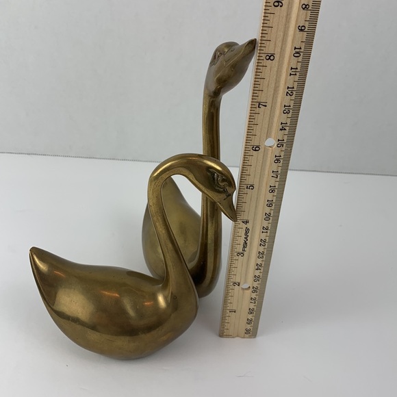 Vintage brass swans - Picture 7 of 10